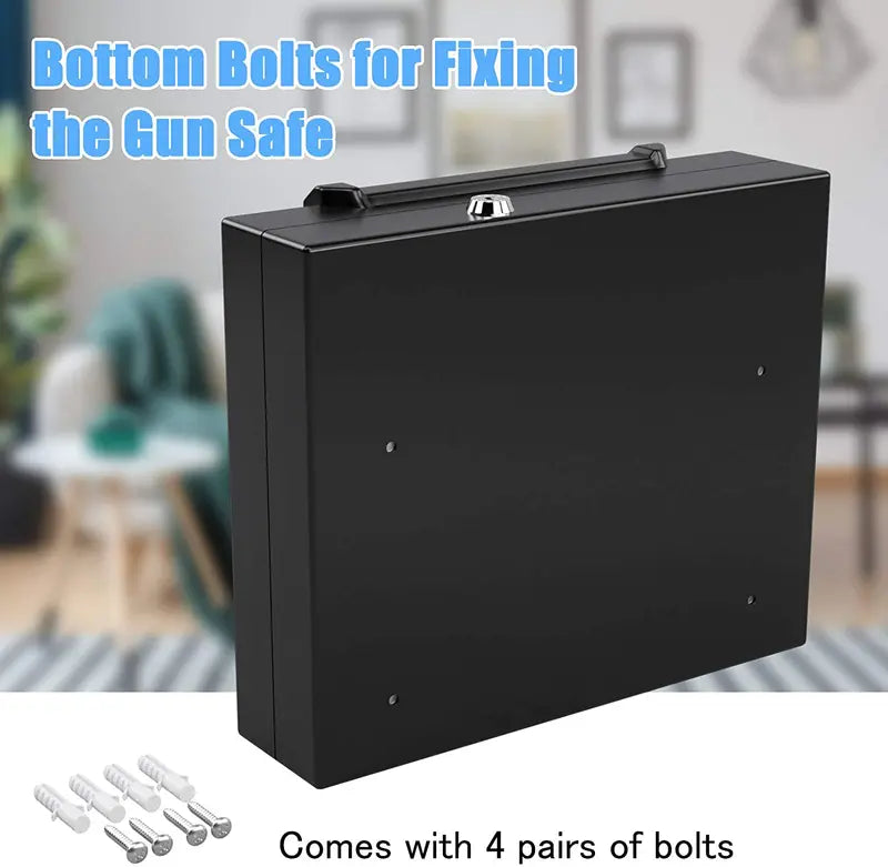 Quick-Access Handgun Safe for Two Pistols – Password-Protected with Backup Keys