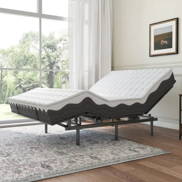 Smart Adjustable Base – Full-Size Bed Frame with Quiet Dual Motors, Zero-G Mode & Custom Presets