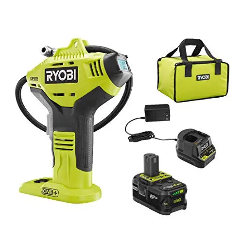 RYOBI ONE+ 18V Cordless Air Inflator – Digital Tire Pressure Gauge & Portable Pump