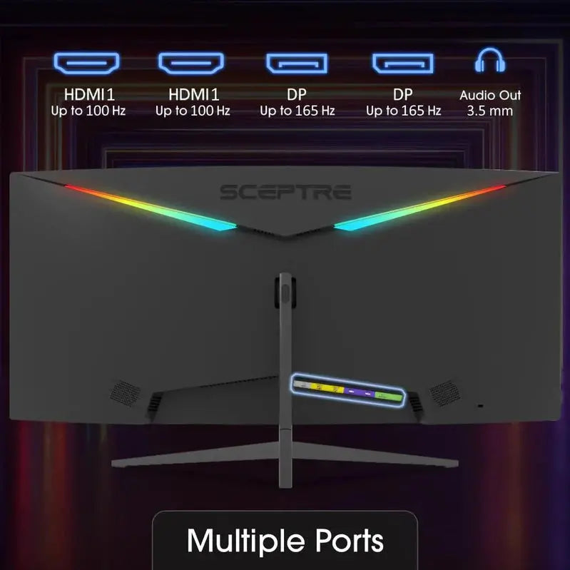 Sceptre 34-Inch Curved Ultrawide Monitor – 165Hz WQHD Gaming Display