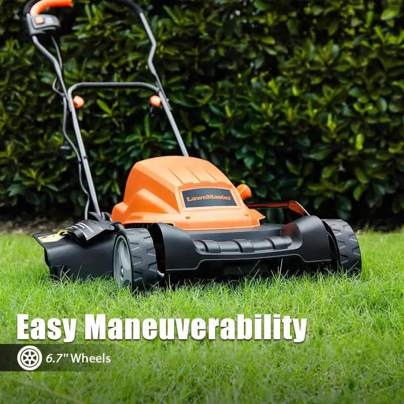 LawnMaster ME1218X.01 19-Inch 12-Amp Corded Electric Lawn Mower – Quiet & Reliable Performance