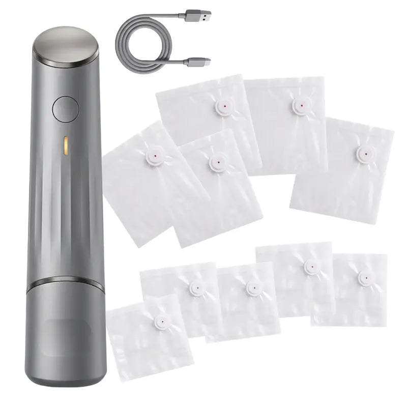 Rechargeable Cordless Handheld Vacuum Sealer with Reusable Vacuum Bags