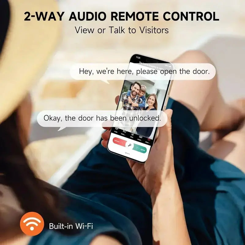 Smart Keyless Door Lock with Built-in Camera: Fingerprint, App & Remote Access Control