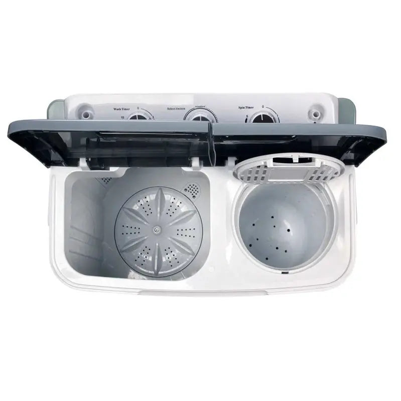 Devanti 5kg Portable Twin-Tub Washing Machine – Compact White Laundry Solution