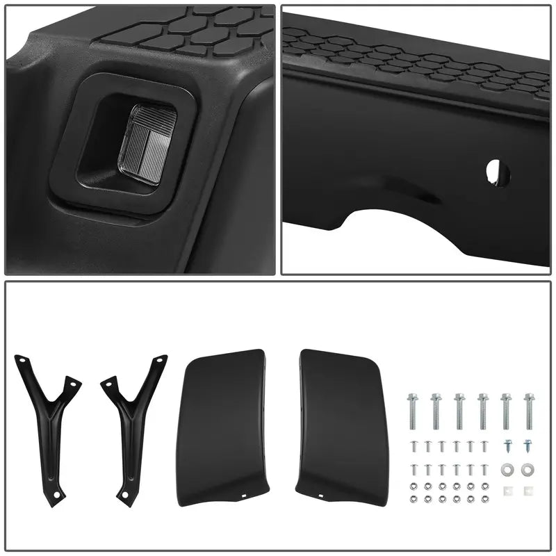 Dodge Ram 1500 Modular Rear Step Bumper – Dual Exhaust Cutouts & Parking Sensor Holes (2009–2019)