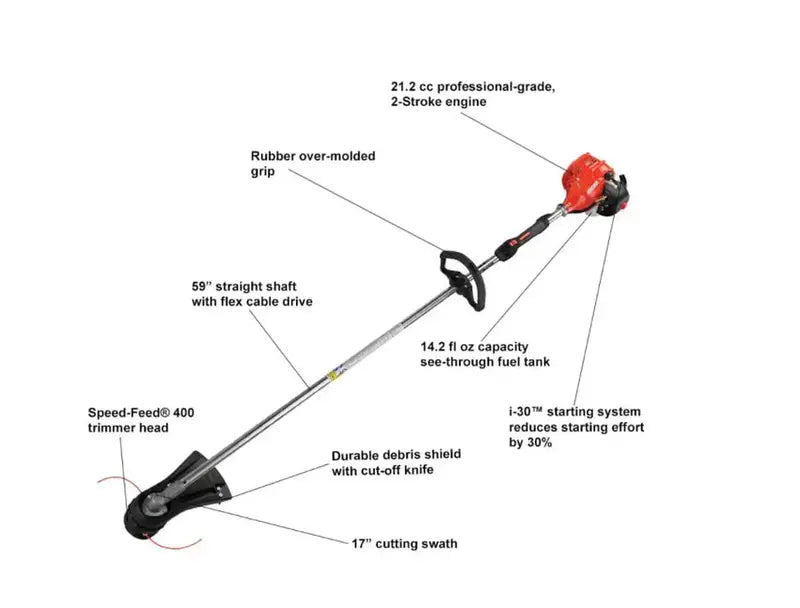 ECHO SRM-225 String Trimmer – 21.2cc Gas-Powered, Straight-Shaft, 2-Stroke Engine