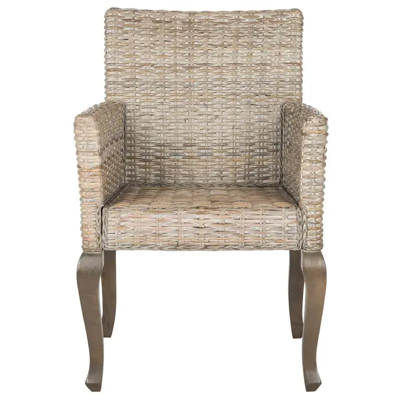 Safavieh Alearda Natural Dining Chairs – Set of 2 Modern Wooden Side Chairs (23″W x 24.4″D x 34″H)
