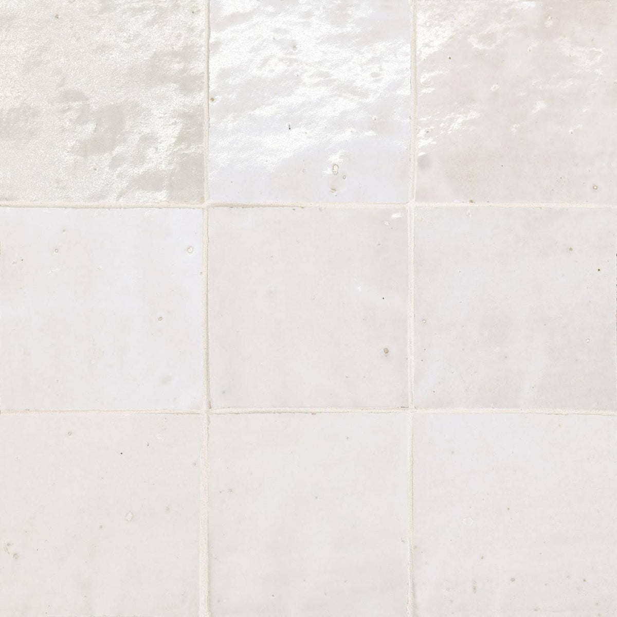 Bedrosians PORZAGSQRG Zagora - 4" x 4" Square Floor and Wall Tile - Glossy Visual - Sold by Carton (10.76 SF/Carton) Blanc Flooring Tile