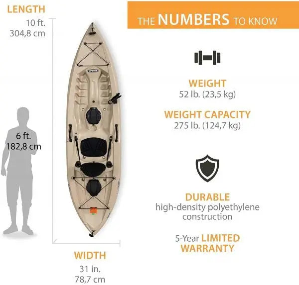 Lifetime Tamarack Angler 100 Fishing Kayak (2-Pack) – 10-Foot Sit-On-Top with Paddles Included