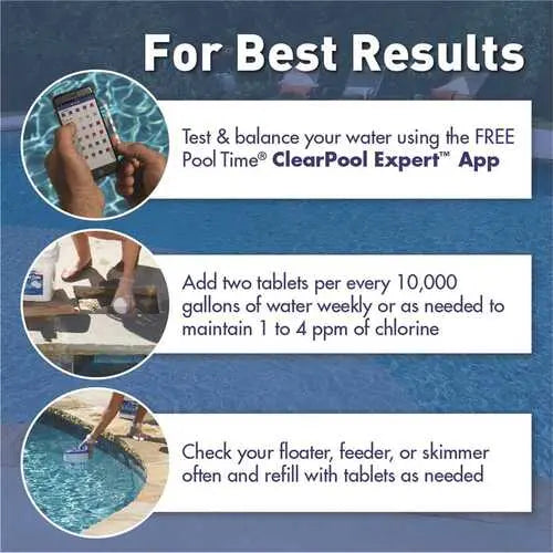 Pool Time Chlorinating Tablets – 35 lb Bulk Pack for Swimming Pools