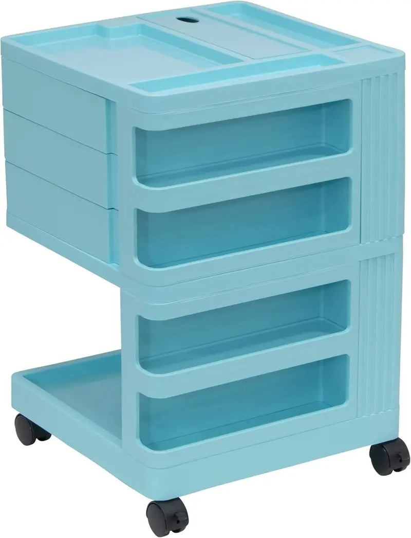Kubx Mobile Rotating 4-Sided Storage Organizer with Multiple Compartments