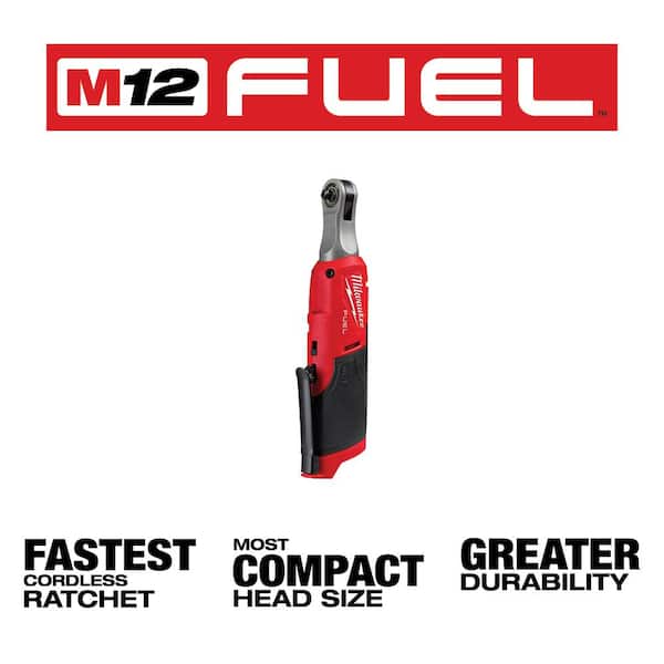 M12 FUEL 12V Li - Ion Brushless Cordless High Speed 3/8 In. Ratchet and M12 FUEL High Speed 1/4 In. Ratchet Combo Kit